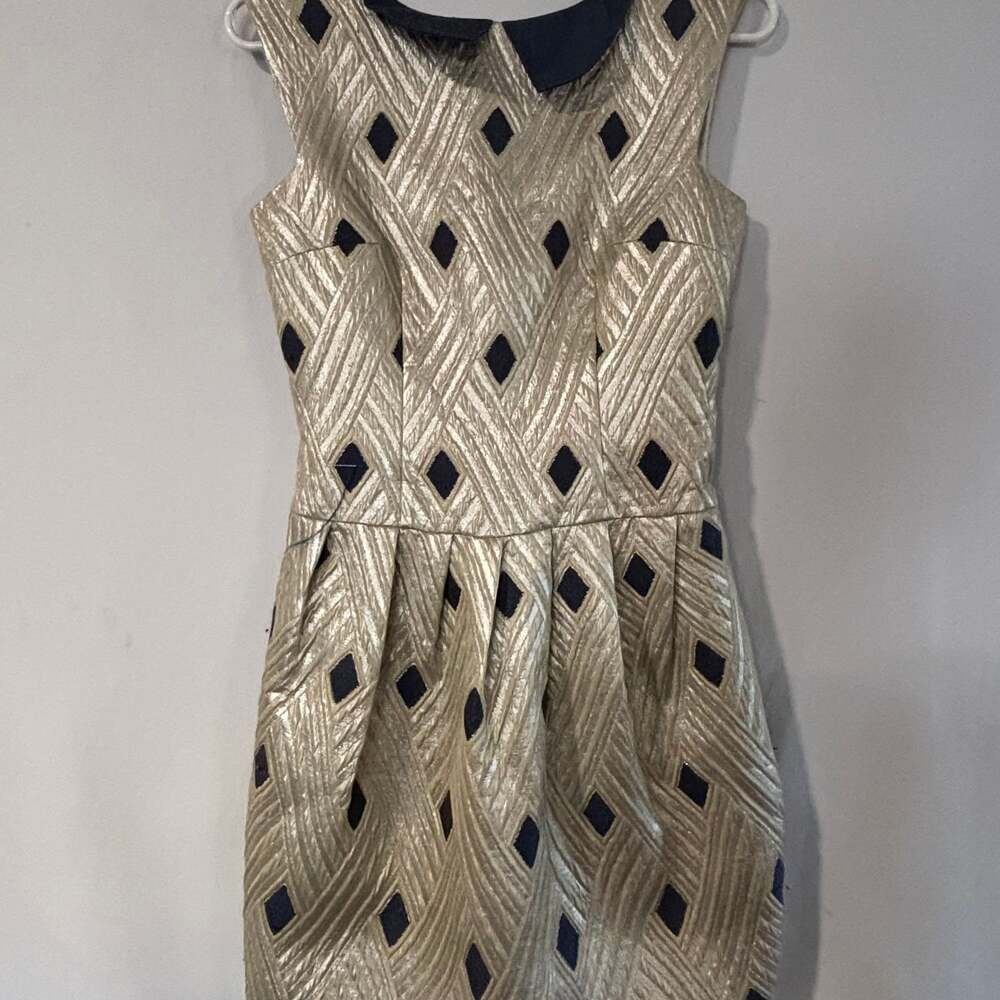LAUREN MOFFATT Anthropologie Brocade Sleeveless Cocktail Dress